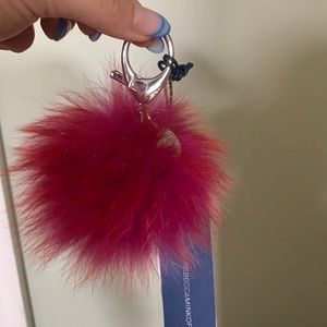 Rebecca mink off pink Pom Pom new key chain